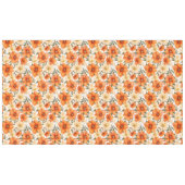 ヴィンテージ素朴オレンジオータムフラワーパターン テーブルクロス (正面(横))
