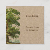 ヴィンテージ素朴オークツリーカスタム スクエア名刺 (正面)