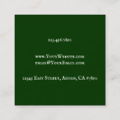 ヴィンテージ素朴オークツリーカスタム スクエア名刺 (裏面)