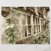 ヴィンテージ素朴オールドウッドバーンウィンドウ (正面)