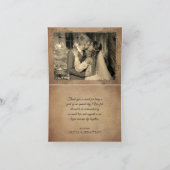 ヴィンテージ素朴オールドパーチビクトリアンン結婚ズ サンキューカード (内部)