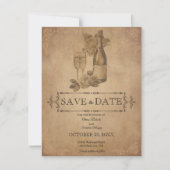 ヴィンテージ素朴オールドパーチビクトリアンン結婚ズ セーブザデート (正面)