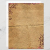 ヴィンテージ素朴オールドパーチメントスクラップブック紙 (正面/裏面)