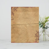 ヴィンテージ素朴オールドパーチメントスクラップブック紙 (スタンド正面)