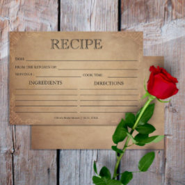 ヴィンテージ素朴オールドパーチメントレシピ