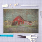 ヴィンテージ素朴オールドレッドテクスチャマーン 薄葉紙 (クラフト)