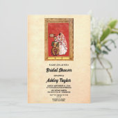ヴィンテージ素朴オールドロマンチックカップルブライダルシャワー 招待状 (スタンド正面)