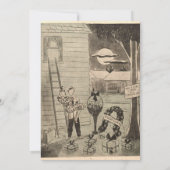 ヴィンテージ素朴オールドロマンチック漫画結婚レトロ 招待状 (裏面)