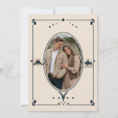 ヴィンテージ素朴カウボーイカントリーウェディングフォト 招待状 (裏面)