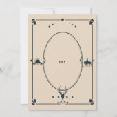 ヴィンテージ素朴カウボーイ結婚ズウエスタンカントリー 招待状 (裏面)