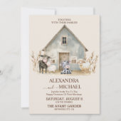 ヴィンテージ素朴カウボーイ結婚ズ 招待状 (正面)