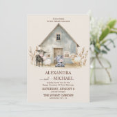 ヴィンテージ素朴カウボーイ結婚ズ 招待状 (スタンド正面)