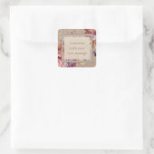 ヴィンテージ素朴カスタムフローラ文字 スクエアシール (バッグ)