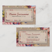 ヴィンテージ素朴カスタムフローラ 名刺 (正面/裏面)