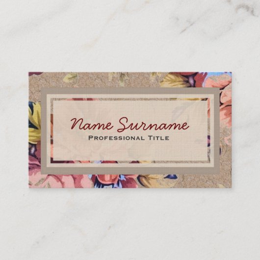 ヴィンテージ素朴カスタムフローラ 名刺 (正面)