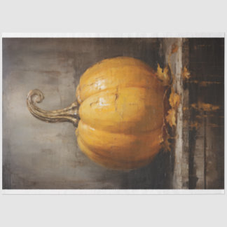 ヴィンテージ素朴カボチャティッシュペーパーデクページ 薄葉紙