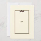 ヴィンテージ素朴カントリーウェディングウエスタンボタニカル 招待状 (裏面)