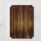 ヴィンテージ素朴カントリーウッドクリスマスパーティー 招待状 (裏面)