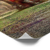 ヴィンテージ素朴カントリーオールドレッドテクスチャー ポスター (角)