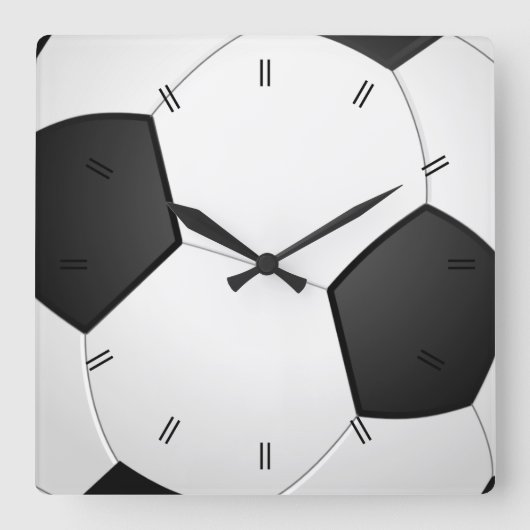 ヴィンテージ素朴カントリーサッカー場 スクエア壁時計 (正面)