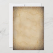 ヴィンテージ素朴カントリーツリー結婚ライト 招待状 (裏面)