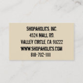 ヴィンテージ素朴カントリーフェンス名刺 名刺 (裏面)