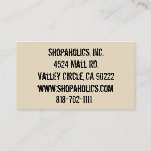 ヴィンテージ素朴カントリーフェンス名刺 名刺 (裏面)