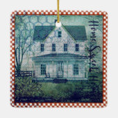 ヴィンテージ素朴カントリーホームエフェメラ セラミックオーナメント (裏面)