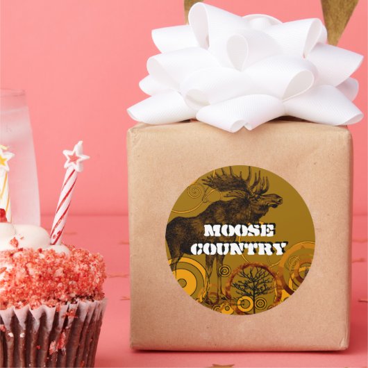 ヴィンテージ素朴カントリーワイルドムースカントリー ラウンドシール (パーティー)