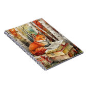 ヴィンテージ素朴キツネブックウッドランド秋秋 ノートブック (右側)