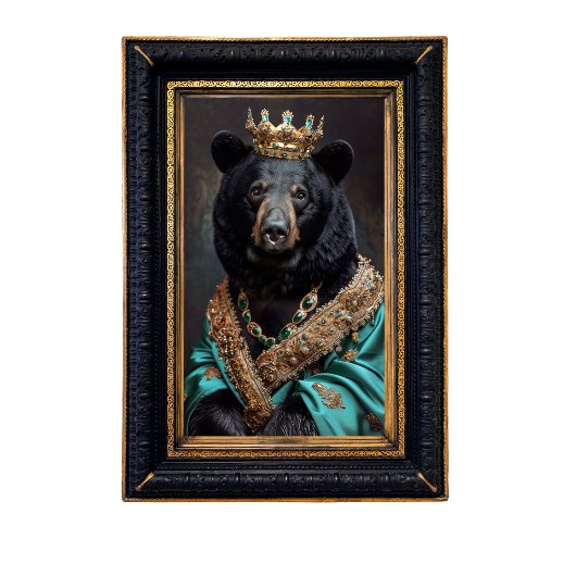 ヴィンテージ素朴クラウンキングベアデクページ 薄葉紙