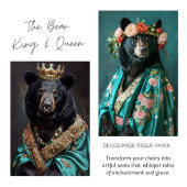 ヴィンテージ素朴クラウンキングベアデクページ 薄葉紙