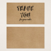 ヴィンテージ素朴クラフトご注文 (正面&裏面)