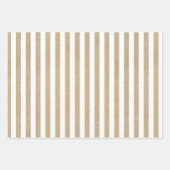 ヴィンテージ素朴クラフトクリスマスカラーストライプカラー ラッピングペーパーシート (正面3)