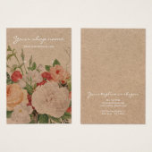 ヴィンテージ素朴クラフトシックフローライヤリング表示 (正面&裏面)