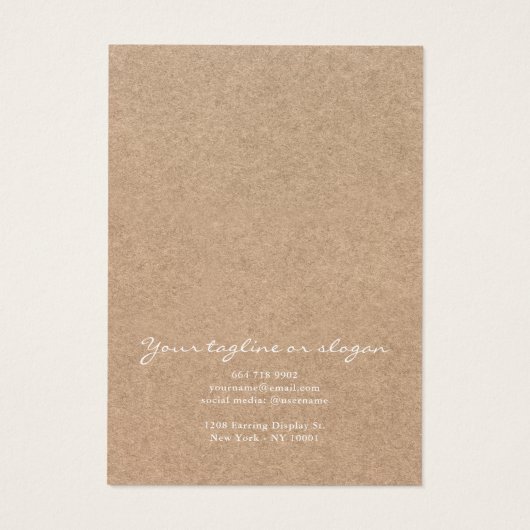 ヴィンテージ素朴クラフトシックフローライヤリング表示 (裏面)