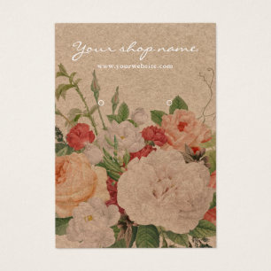 ヴィンテージ素朴クラフトシックフローライヤリング表示