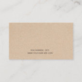 ヴィンテージ素朴クラフト植物枝 名刺 (裏面)