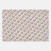 ヴィンテージ素朴クリスマスケーキラッピング紙 ラッピングペーパーシート (正面3)