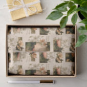 ヴィンテージ素朴クリスマスサンセットビレッジ（花あり） 薄葉紙 (ギフト)