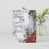 ヴィンテージ素朴クリスマスディナーパーティー 招待状 (スタンド正面)