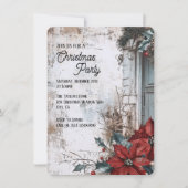 ヴィンテージ素朴クリスマスディナーパーティー 招待状 (正面)