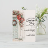 ヴィンテージ素朴クリスマスディナーパーティー 招待状 (スタンド正面)