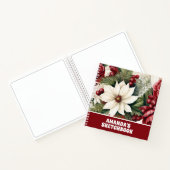 ヴィンテージ素朴クリスマスフラワーキッズSketchbook ノートブック (内部)
