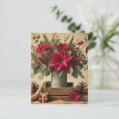 ヴィンテージ素朴クリスマスポインセチア・スクラップブック (スタンド正面)