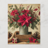 ヴィンテージ素朴クリスマスポインセチア・スクラップブック (正面)