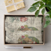 ヴィンテージ素朴クリスマスミュージックフローラエフェメラ 薄葉紙 (ギフト)