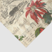 ヴィンテージ素朴クリスマスミュージックフローラエフェメラ 薄葉紙 (詳細)