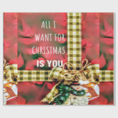 ヴィンテージ素朴クリスマス ラッピングペーパー (フラット)