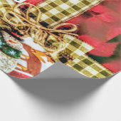 ヴィンテージ素朴クリスマス ラッピングペーパー (角)